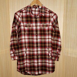 Love Tree Womens Flannel Plaid Dress Medium